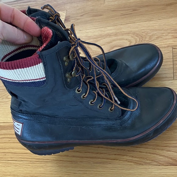 Gant Black Navy Blue Leather Boots - Picture 2 of 8